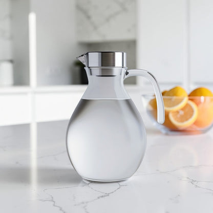 Cozyp Nordic Frosted Borosilicate Glass Carafe - Heat-Resistant Water Pitcher with 304 Stainless Steel Filter Lid