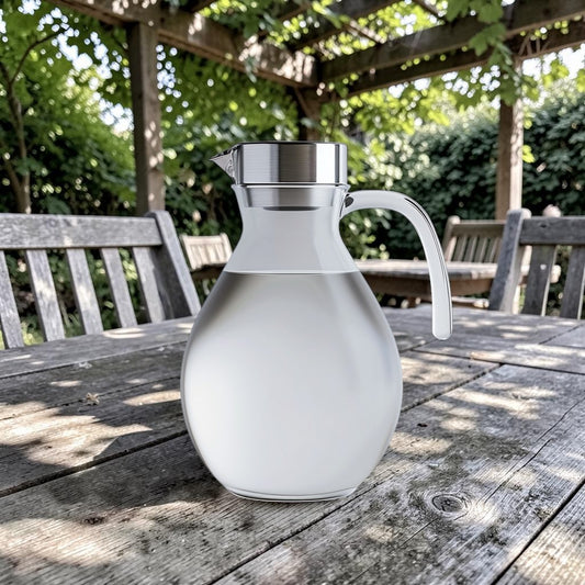 Cozyp Nordic Frosted Borosilicate Glass Carafe - Heat-Resistant Water Pitcher with 304 Stainless Steel Filter Lid