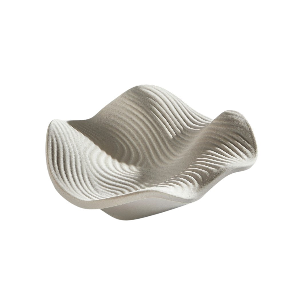 Cozyp Modern Minimalist Geometric Ceramic Tray - Premium Matte Porcelain Candle and Accessory Plate