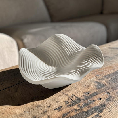 Cozyp Modern Minimalist Geometric Ceramic Tray - Premium Matte Porcelain Candle and Accessory Plate